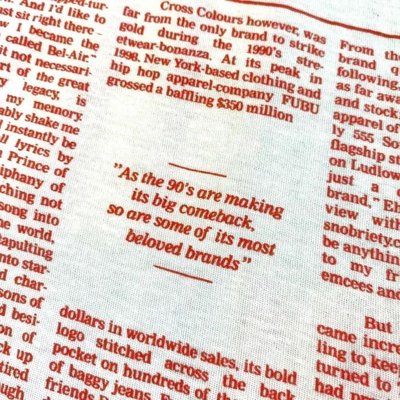 90s Cross Colors Hooded T-Post T-Shirt - Picture 7 of 10